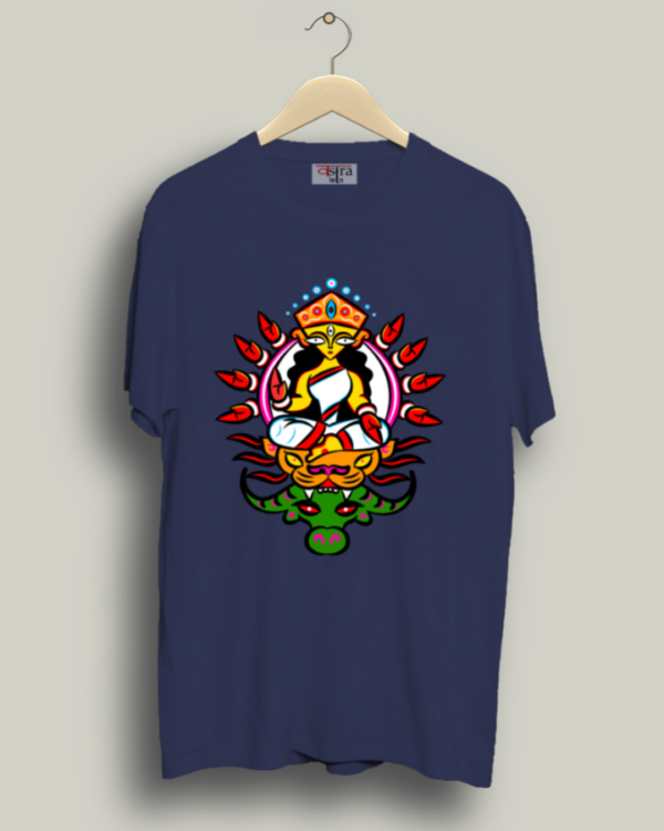 Mohisasurmordini - Unisex Bengali Graphic printed t-shirt - Image 4