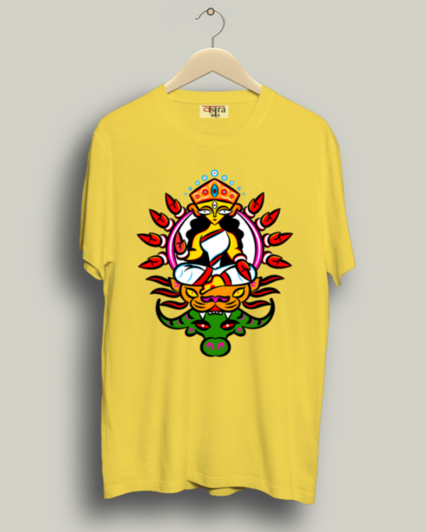 Mohisasurmordini - Unisex Bengali Graphic printed t-shirt - Image 3