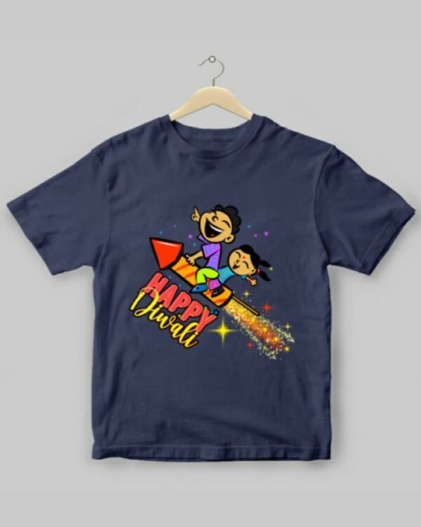 Happy Diwali Kids - Unisex Bengali Graphic printed t-shirt