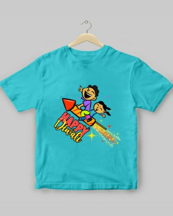 Happy Diwali Kids - Unisex Bengali Graphic printed t-shirt - Image 6