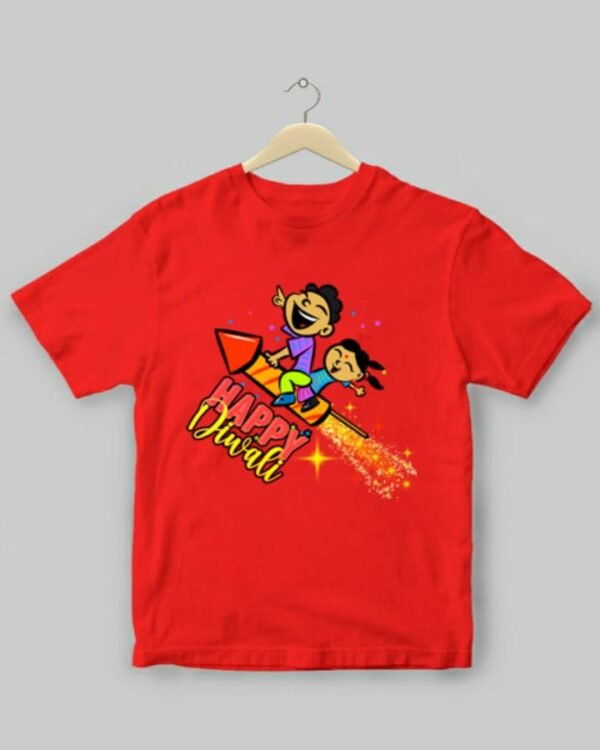 Happy Diwali Kids - Unisex Bengali Graphic printed t-shirt - Image 3