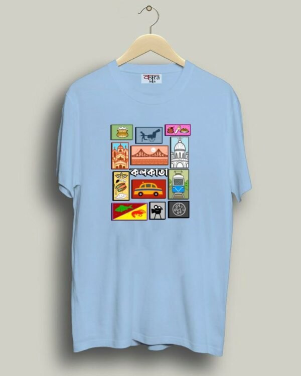 Kolkata Collage - Unisex Bengali Graphic printed t-shirt - Image 7