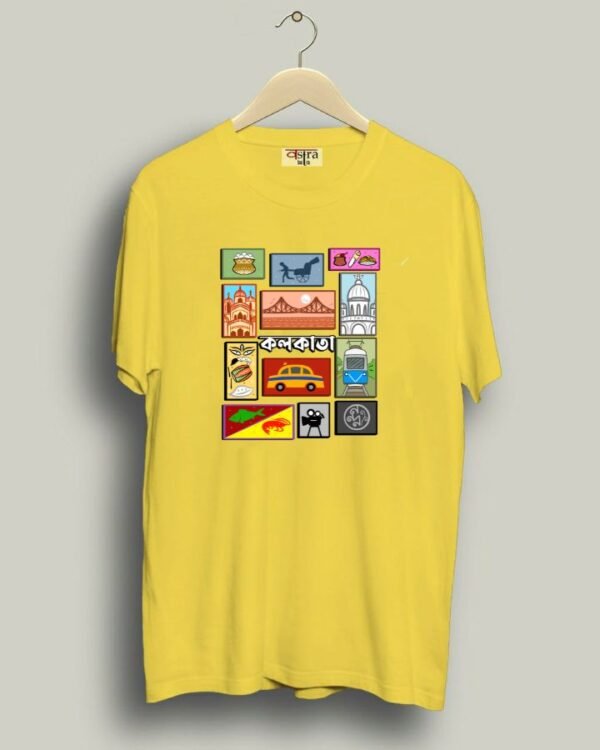 Kolkata Collage - Unisex Bengali Graphic printed t-shirt - Image 6