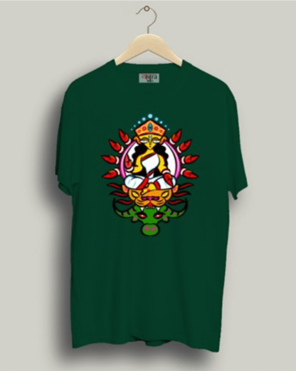 Mohisasurmordini - Unisex Bengali Graphic printed t-shirt - Image 5