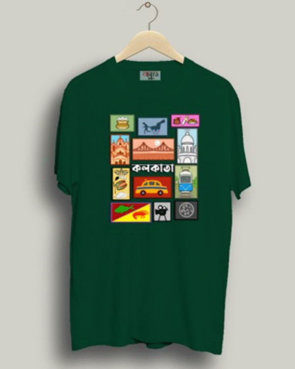 Kolkata Collage - Unisex Bengali Graphic printed t-shirt - Image 8